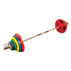 Body Solid ORCT455 Colored Rubber Grip Olympic Plate Set 455lb