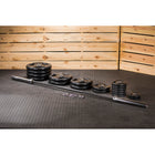 LifeLine Rubber Coated Grip Olympic Plate Weight Set w/ Bar
