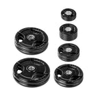 LifeLine Rubber Coated Grip Olympic Plate Weight Set