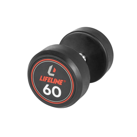 LifeLine 60LB Pro Round Rubber Dumbell